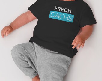 Frechdachs liebt Türkis (vorne) - Baby Organic T-Shirt