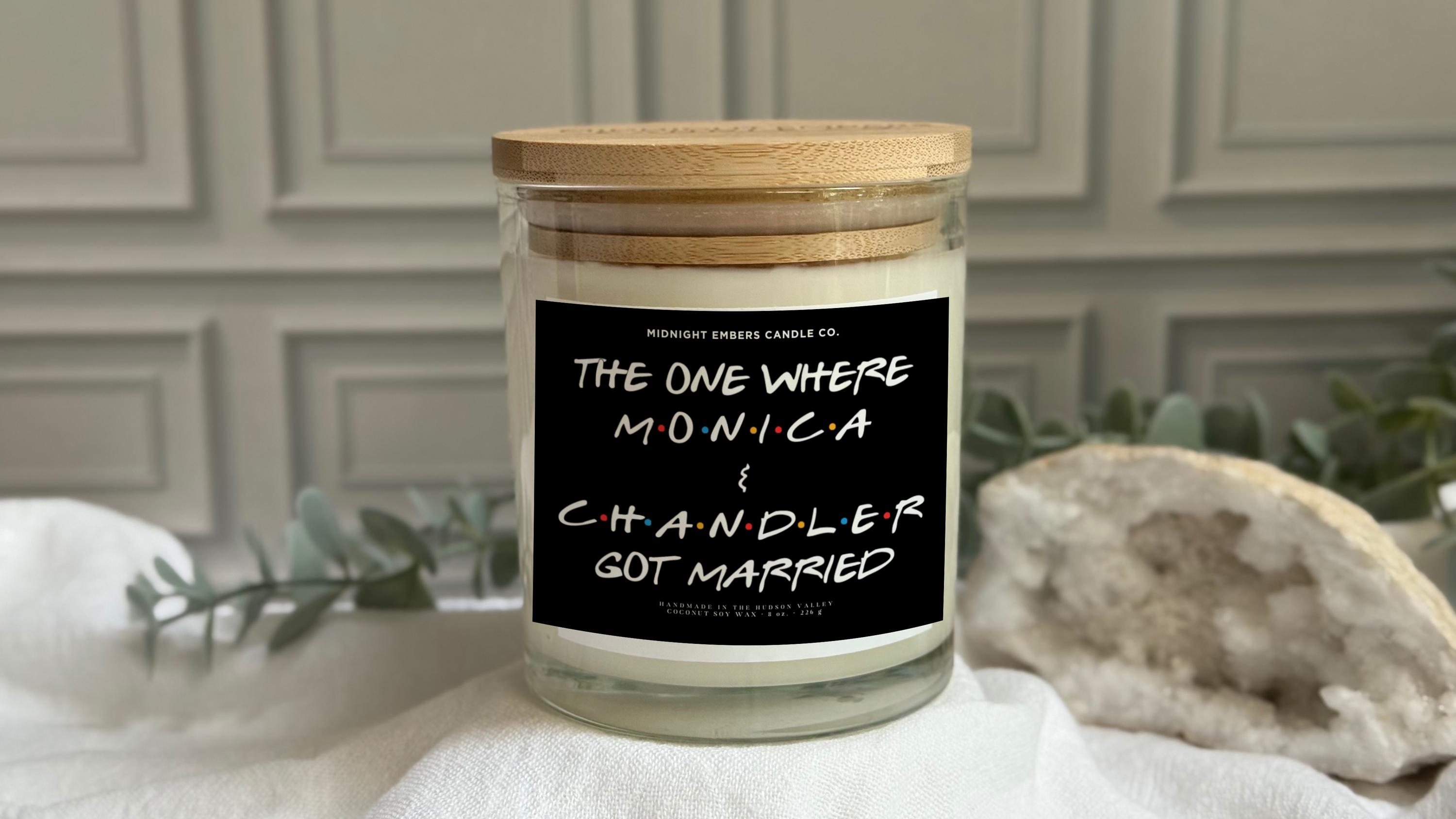 Friends Theme Wedding Favor Candle