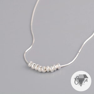 Sierlijke zilveren gelaagdheid ketting, minimalistische kleine zilveren hanger ketting, Moederdag cadeau Boho ketting voor haar, trendy mode-sieraden