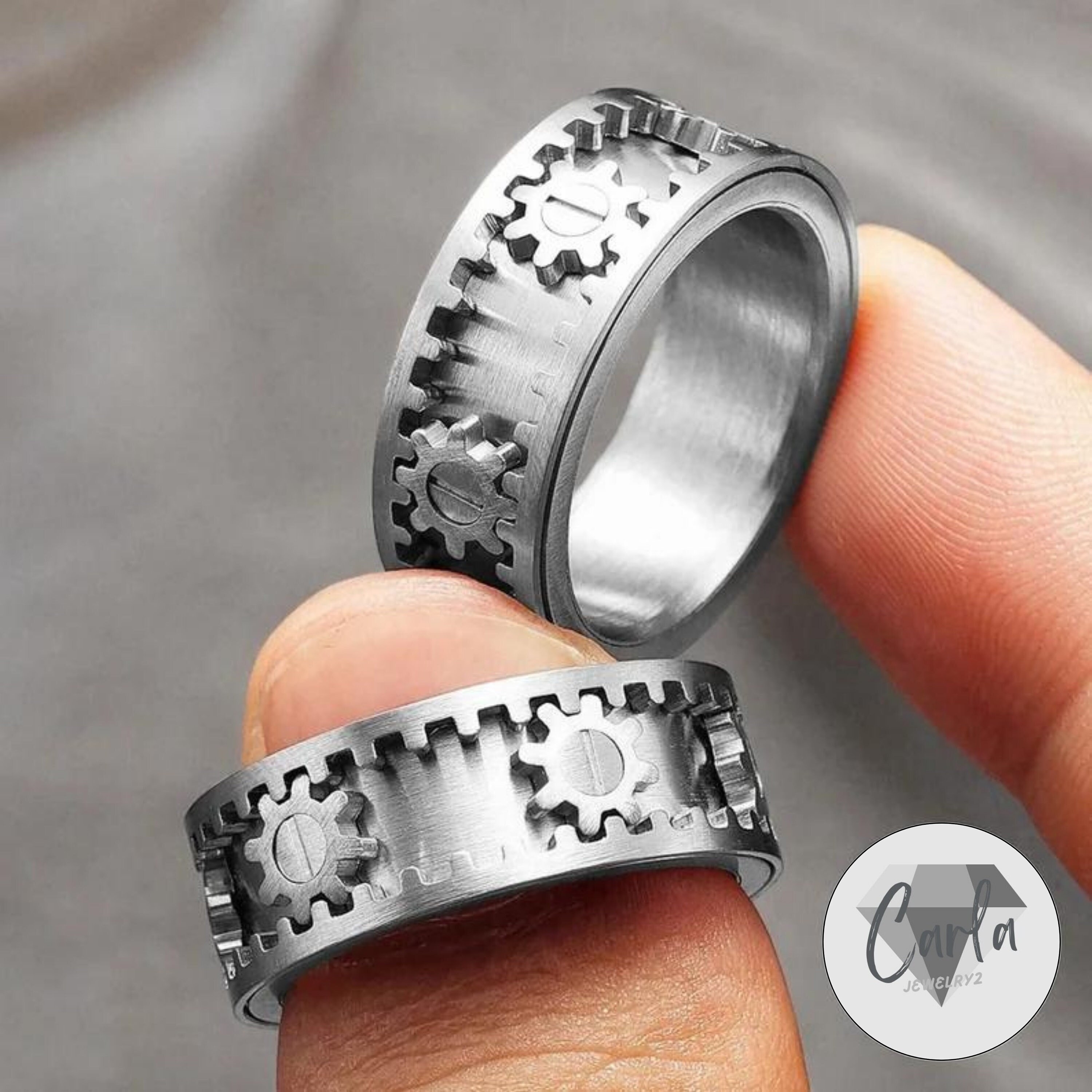 Titanium Steel Kinket Rings Kinekt Design's Gear Ring