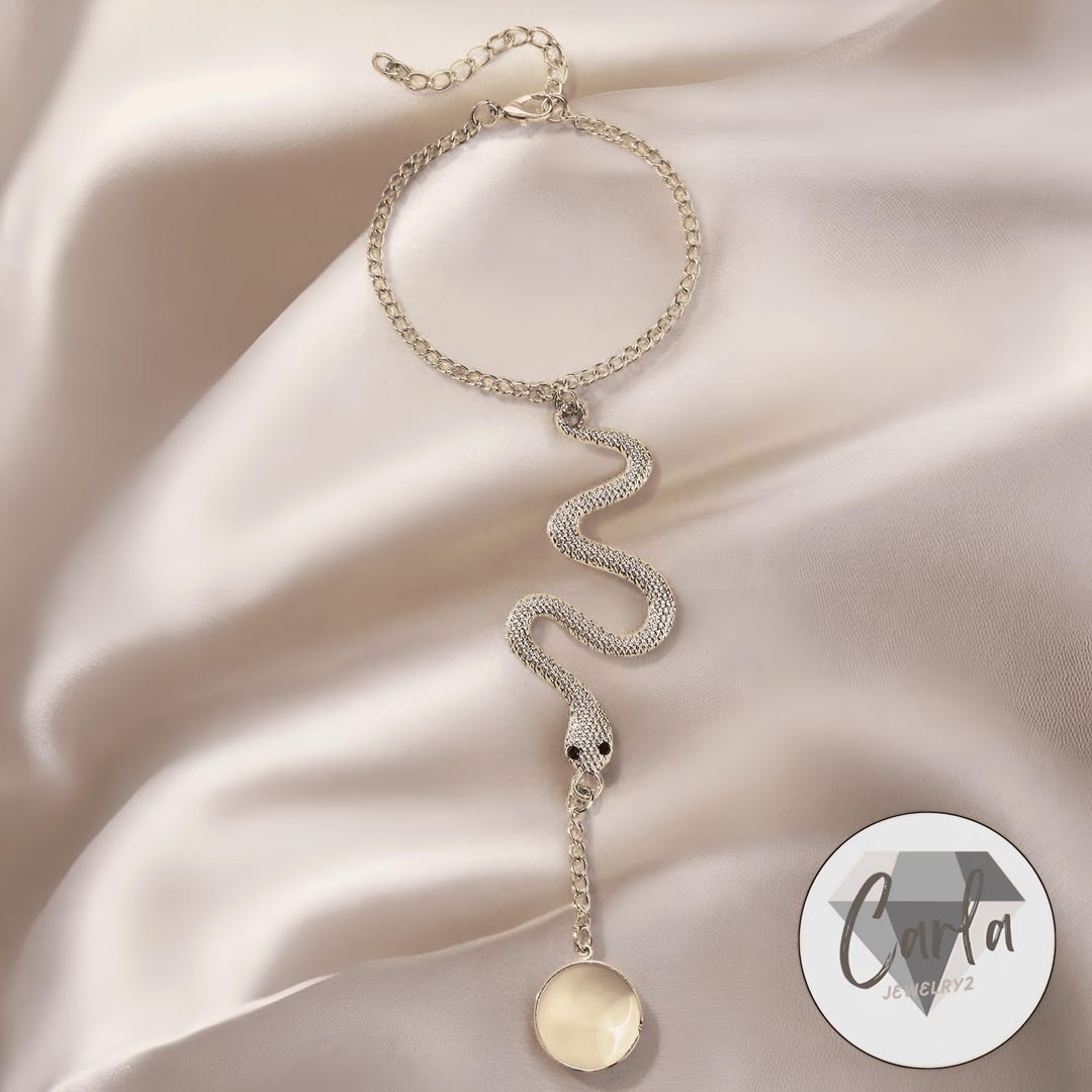 Gold Snake Bracelet W/Swirl Cz Front main image 1