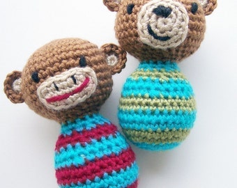 Crochet Pattern PDF-Lil' Monkey and Bitty Bear