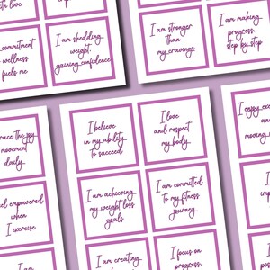 42 Afirmaciones de pérdida de peso imprimibles, Tarjetas de afirmación de pérdida de peso, Tarjetas de afirmación positiva, Tarjetas de afirmación para bajar de peso
