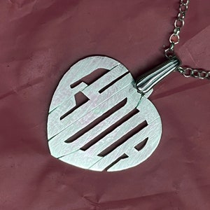 Prata esterlina 925 nome personalizado iniciais letras coração pingente colar dia dos namorados personalizado feito à mão ouro 14k