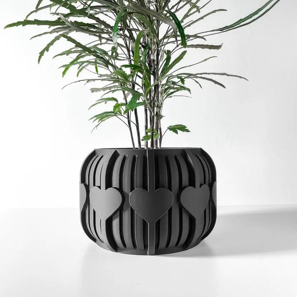 Flower pot,with drainage tray and stand, unique home decor