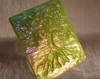 Small Iridescent Tree Impression Panel