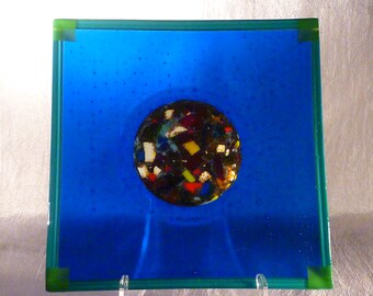Square Blue Platter