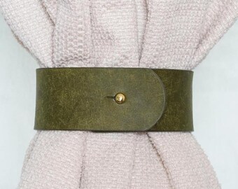 Leather Curtain Tiebacks Handmade, No Drill Curtain Holders, Pueblo Leather from Tuscany, Window Decor, Boho Living Room