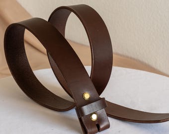 Belt Blank for Buckle | Vegetable Tanned Leather Belt Strap | Tuscan Leather | Unfinished Belt 2cm 2.5cm 3cm 3.2cm 3.5cm 3.8cm 4cm