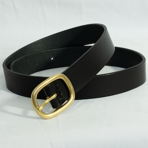 Premium Leather Belt | Handcrafted Full-Grain Leather Belt | Veg-Tan Leather Belt with Brass Buckle | Sustainable Leather Belt for women