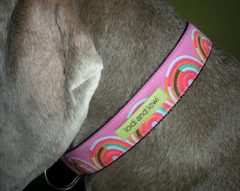 Crescent Collar or Leash in Hot Pink