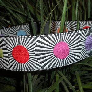 Sunburst 1 1/2 WIDE Collar in Black Bright Multi image 1