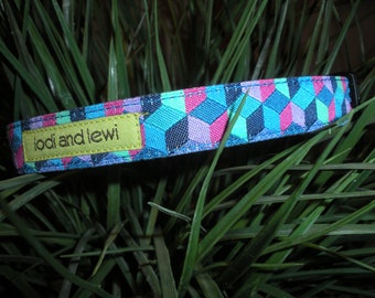 Tumble Collar or Leash in Blue Multi