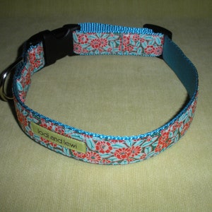 Rhody Collar or Leash in Orange and Aqua image 2