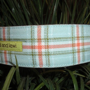 Plaid Perfection Sky 1 1/2 WIDE Collar image 1