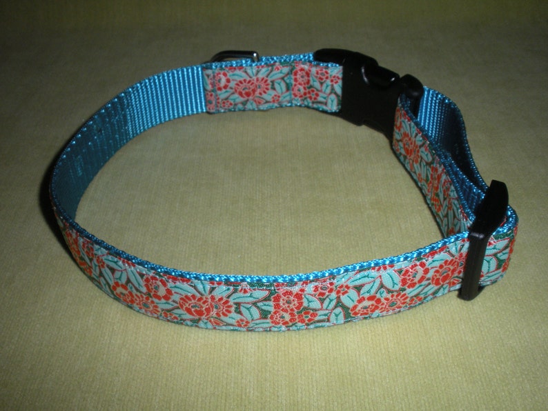 Rhody Collar or Leash in Orange and Aqua image 3