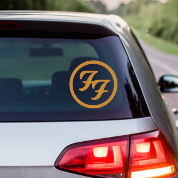 Etiqueta engomada de la calcomanía del vinilo del logotipo de Foo Fighters / pegatina transparente para el parachoques del coche