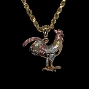 14k Gold Plated Rooster Necklace - Rooster Necklace - Rooster Chain - Cadena de Gallo Oro Laminado