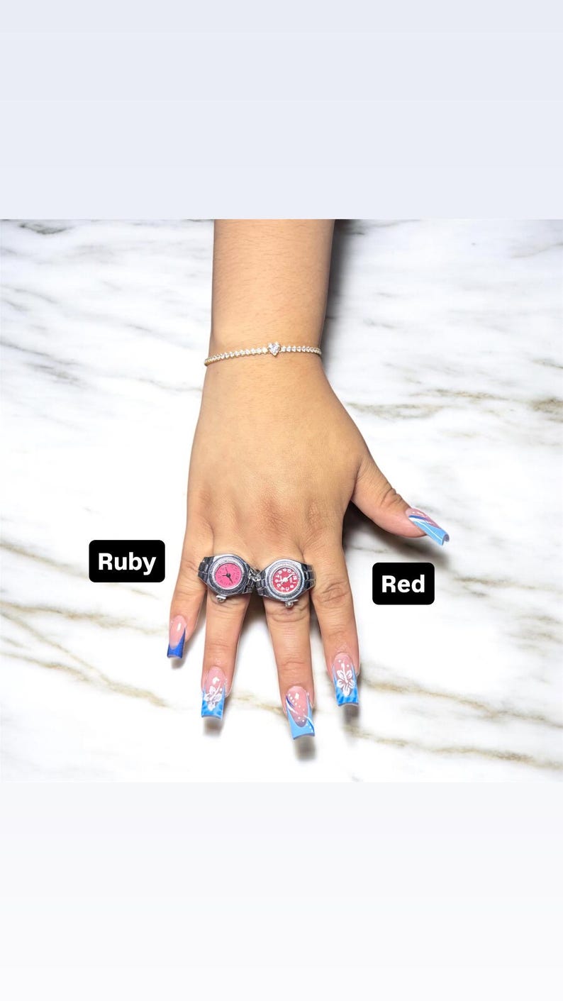 Mini Functional Clock Watch Ring Y2K Style Unisex Adjustable Timepiece, Trendy Fashion Ring for Men & Women, Unique Accessory Gift image 3
