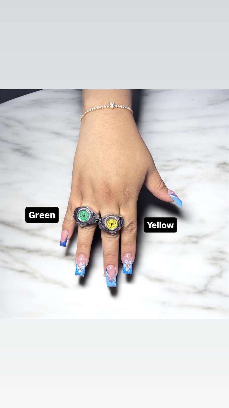 Mini Functional Clock Watch Ring Y2K Style Unisex Adjustable Timepiece, Trendy Fashion Ring for Men & Women, Unique Accessory Gift image 2