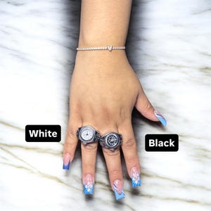 Mini Functional Clock Watch Ring Y2K Style Unisex Adjustable Timepiece, Trendy Fashion Ring for Men & Women, Unique Accessory Gift image 6