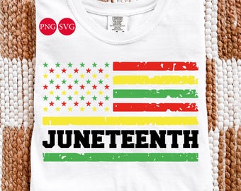 Juneteenth Flag PNG SVG: Retro Freedom Celebration Shirt Design (Digital Download)