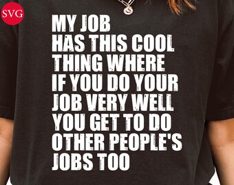 Diseño de camiseta con cita divertida sobre el trabajo, humor sarcástico de oficina (PNG SVG)