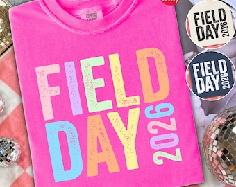 Field Day 2026 PNG, Retro School Design, Kids Event Shirt Graphic (Digital Download)