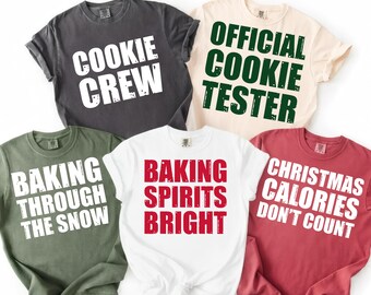 Funny Christmas Baking Quotes: Cookie Crew Holiday Bundle PNG SVG (Digital Download)