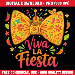 Viva La Fiesta Coquette Bow PNG,Diseño de sublimación Cinco De Mayo,Fiesta Bow Clipart,Descarga digital de fiesta mexicana,Lindo arco mexicano coqueta