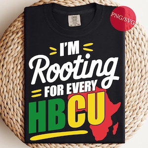 Im Rooting For Every HBCU Design: Black Pride Africa Map PNG SVG (Digital Download)