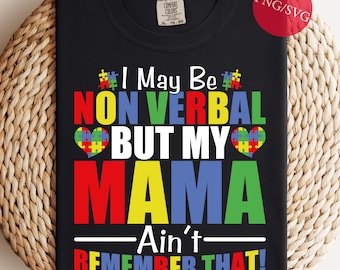 Autism Awareness Mama shirtontwerp: puzzel hart SVG png eps (digitale download