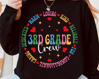 3rd Grade Crew SVG PNG: Teacher Shirt Design, Back to School (Digital Download)