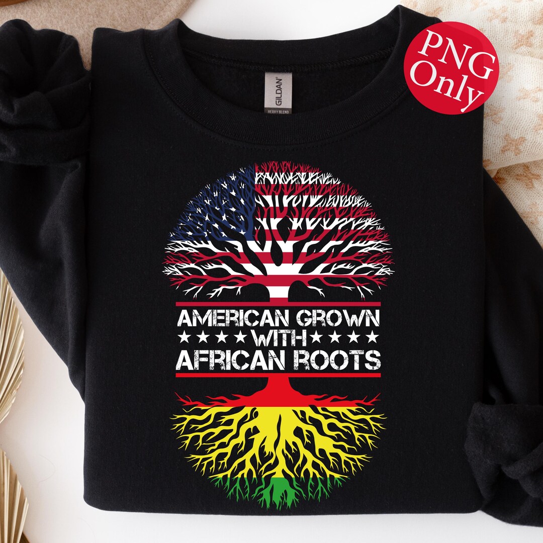 American Grown African Roots Flag Design PNG (digital Download) - Etsy