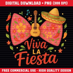 Viva La Fiesta Coquette Bow PNG,Diseño de sublimación Cinco De Mayo,Fiesta Bow Clipart,Descarga digital de fiesta mexicana,Lindo arco mexicano coqueta