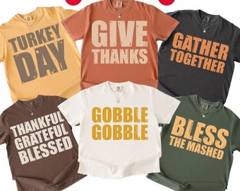 Thanksgiving Shirt Designs, Fall PNG SVG Bundle (Digital Download)