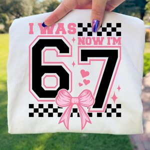 7th Birthday PNG SVG: Pink Coquette Bow Graphic (Digital Download) image 2