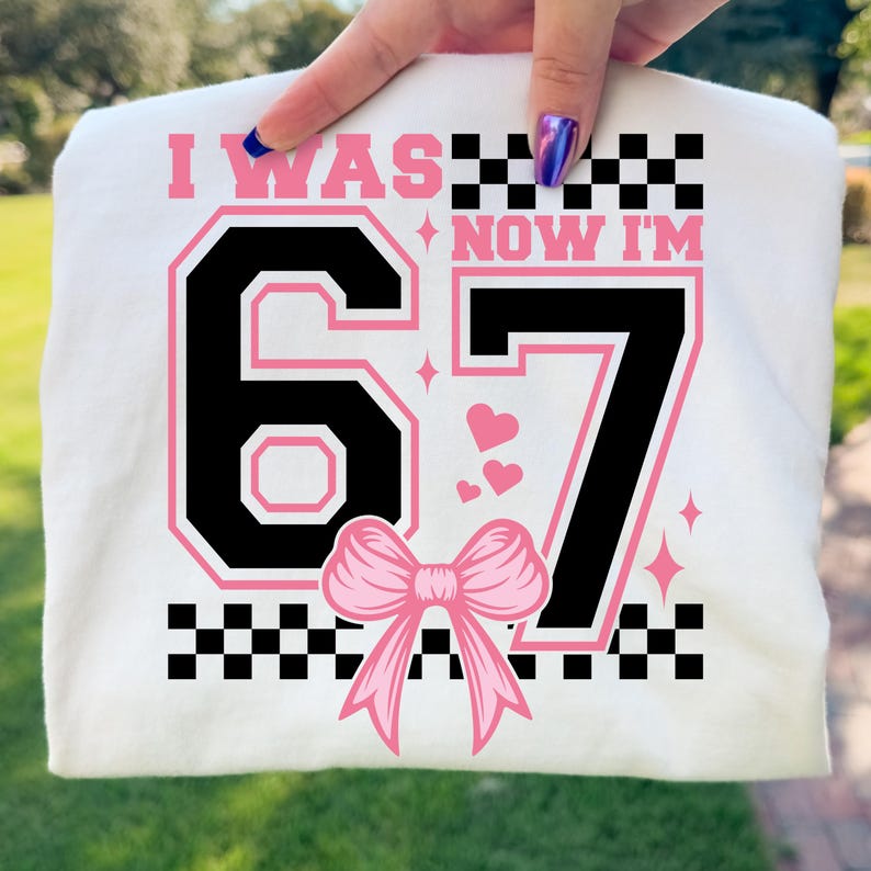 7th Birthday PNG SVG: Pink Coquette Bow Graphic (Digital Download) image 2
