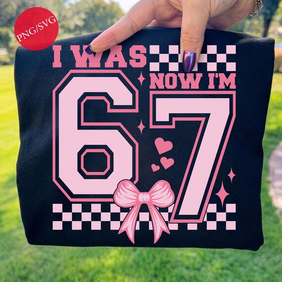 7th Birthday PNG SVG: Pink Coquette Bow Graphic (Digital Download)