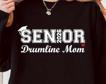 Mamá de la banda de tambores de último año de 2026 SVG PNG: Diseño de camiseta de banda de graduación (descarga digital)