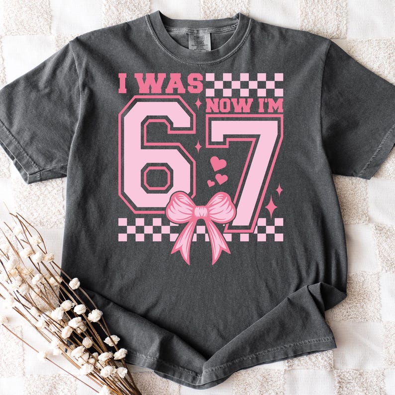 7th Birthday PNG SVG: Pink Coquette Bow Graphic (Digital Download) image 3