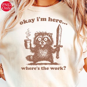 Pakiet śmiesznych szopów w stylu PNG: sarkastyczny projekt biurowy (pobieranie cyfrowe)