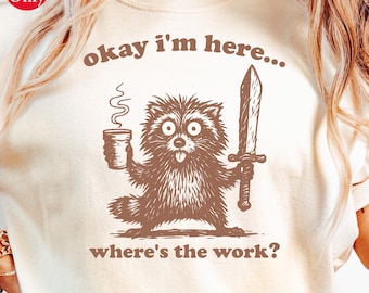 Pakiet śmiesznych szopów w stylu PNG: sarkastyczny projekt biurowy (pobieranie cyfrowe)