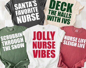 Paquete navideño para enfermeras: Frases médicas divertidas para las fiestas en formato PNG y SVG (descarga digital)