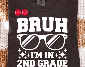 Funny 2nd Grade SVG PNG Design: Back to School Shirt (Digital Download)