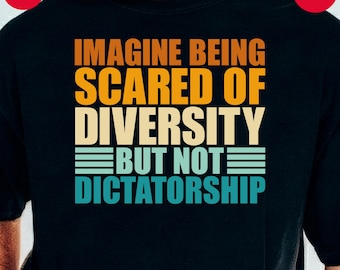 Diseño de justicia social: Diversidad vs. dictadura - Arte de protesta (Descarga digital SVG y PNG)