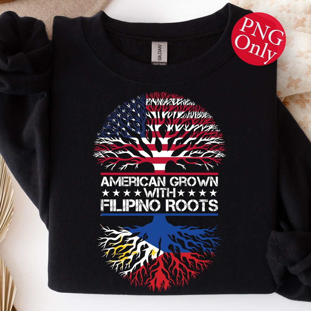 Filipino Roots USA Flag Design | American Grown PNG (digital Download ...