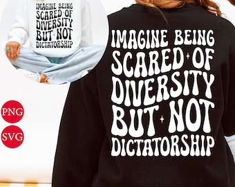 Diseño de protesta política: Diversidad vs. dictadura - SVG PNG (Descarga digital)