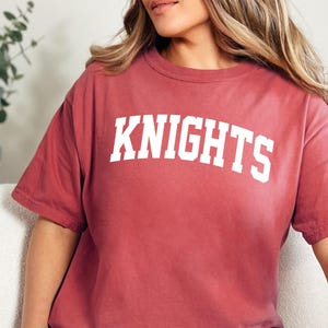 Comfort Colors, Knights Shirt, Knights Team Mascot Shirt, Knights Mascot Shirt, Knights Team Shirt, Knights School Shirt, Knights Mom Shirt