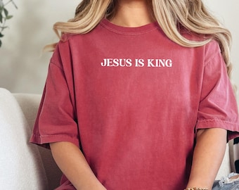Comfort Colors Jesus ist König Shirt, Christian Faith Tee